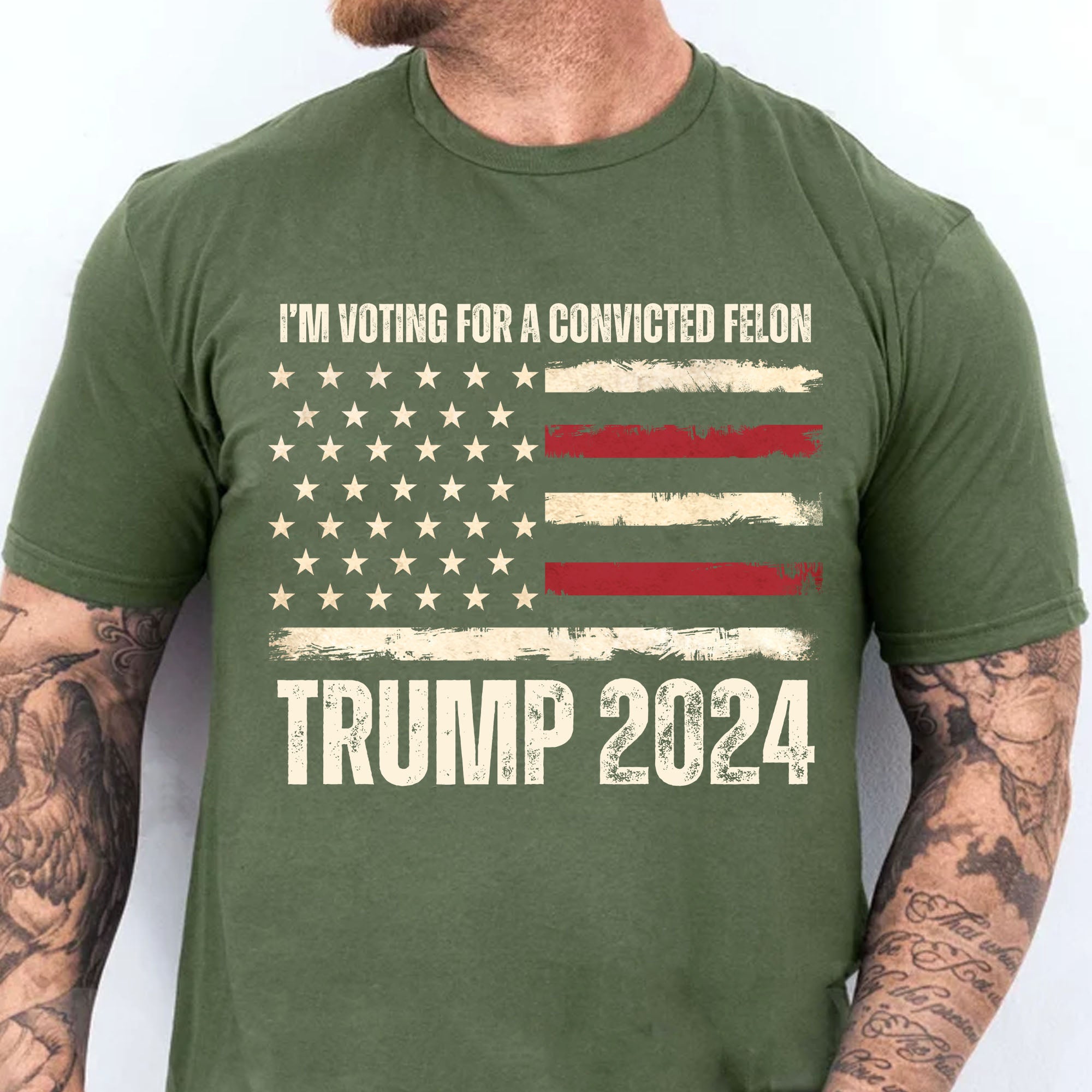 I'm Voting For A Convicted Felon Unisex Shirt | Trump 2024 Shirt | I'm Voting For The Felon Shirt | Shirt Dark C1057 - GOP