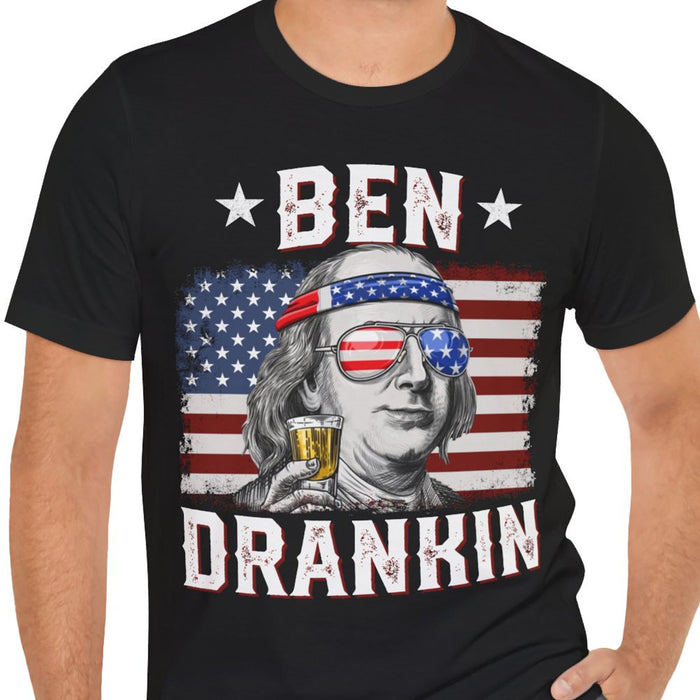Ben Drankin Unisex Shirt | 4th of July Shirt | Independence Day Shirt | Retro America Patriotic Shirt Dark C1058