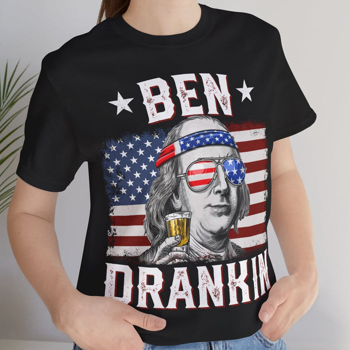 Ben Drankin Unisex Shirt | 4th of July Shirt | Independence Day Shirt | Retro America Patriotic Shirt Dark C1058