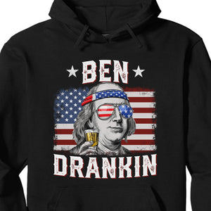 Ben Drankin Unisex Shirt | 4th of July Shirt | Independence Day Shirt | Retro America Patriotic Shirt Dark C1058