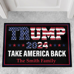 Trump 2024 Take America Back | Donald Trump Doormat | Personalized Trump Supporters Doormat C1063 - GOP