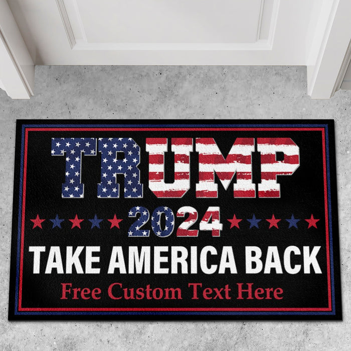 Trump 2024 Take America Back | Donald Trump Doormat | Personalized Trump Supporters Doormat C1063 - GOP