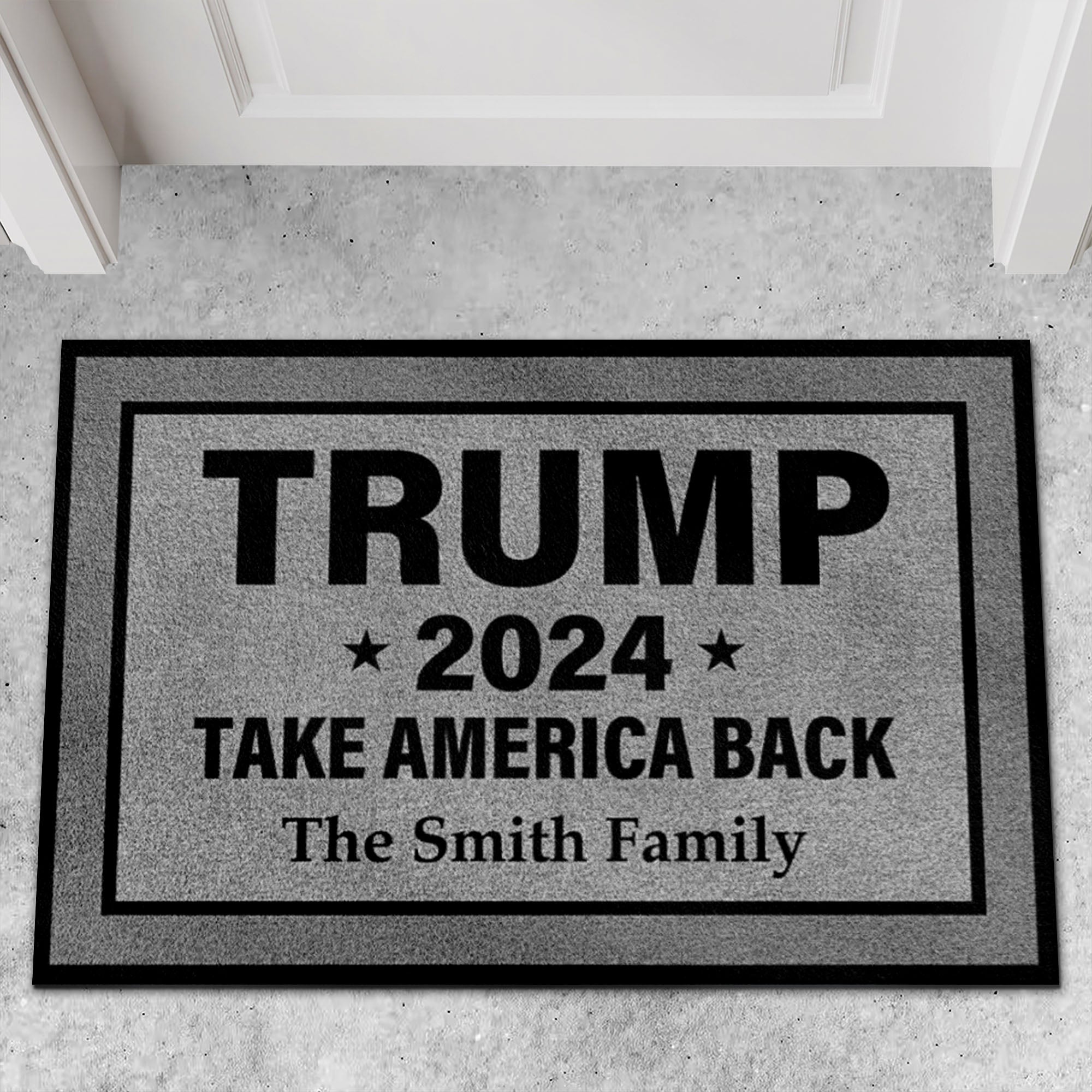 Trump 2024 Take America Back, MAGA, Save America | Donald Trump Doormat | Personalized Trump Supporters Doormat C1064 - GOP