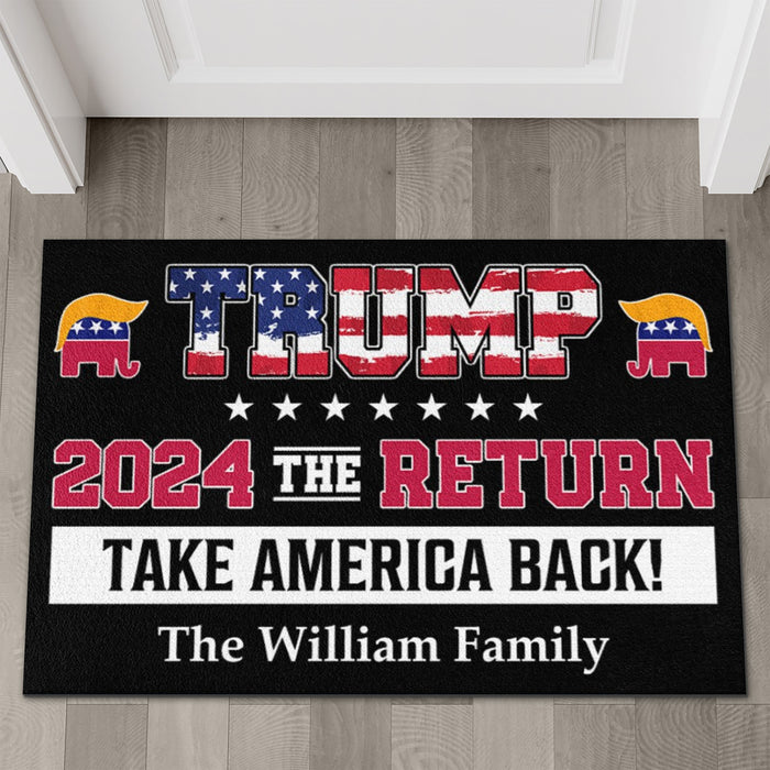 Trump 2024 The Return | Personalized Trump Supporters Doormat C1069 - GOP