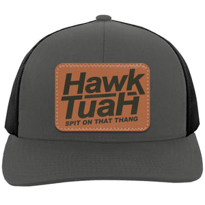 Hawk Tuah Spit On That Thang 2024 Hat | Election Hat | Political Rectangle Leather Patch Hat C1075 - GOP