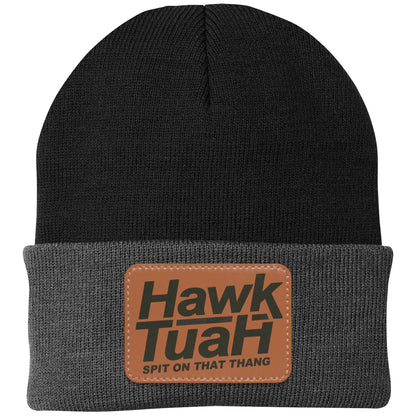 Hawk Tuah Spit On That Thang 2024 Hat | Election Hat | Political Rectangle Leather Patch Hat C1075 - GOP