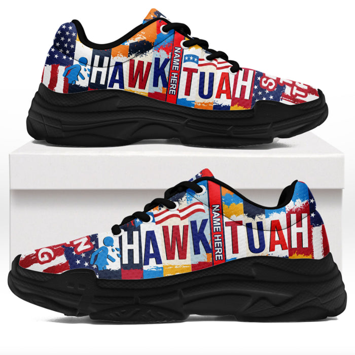 Hawk Tuah Spit On That Thang 2024 | Hawk Tuah Unisex Shoes | Election Shoes | Political Chunky Shoes C1075 - GOP