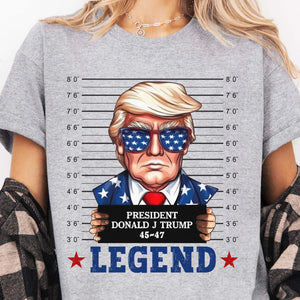 Trump Mugshot Legend Shirt | Trump 2024 Shirt | Trump Supporters Tee | Donald Trump Shirt Bright C1077 - GOP