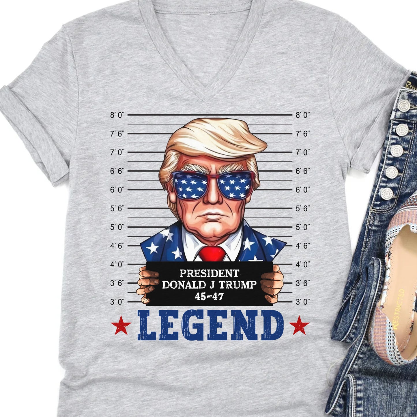 Trump Mugshot Legend Shirt | Trump 2024 Shirt | Trump Supporters Tee | Donald Trump Shirt Bright C1077 - GOP