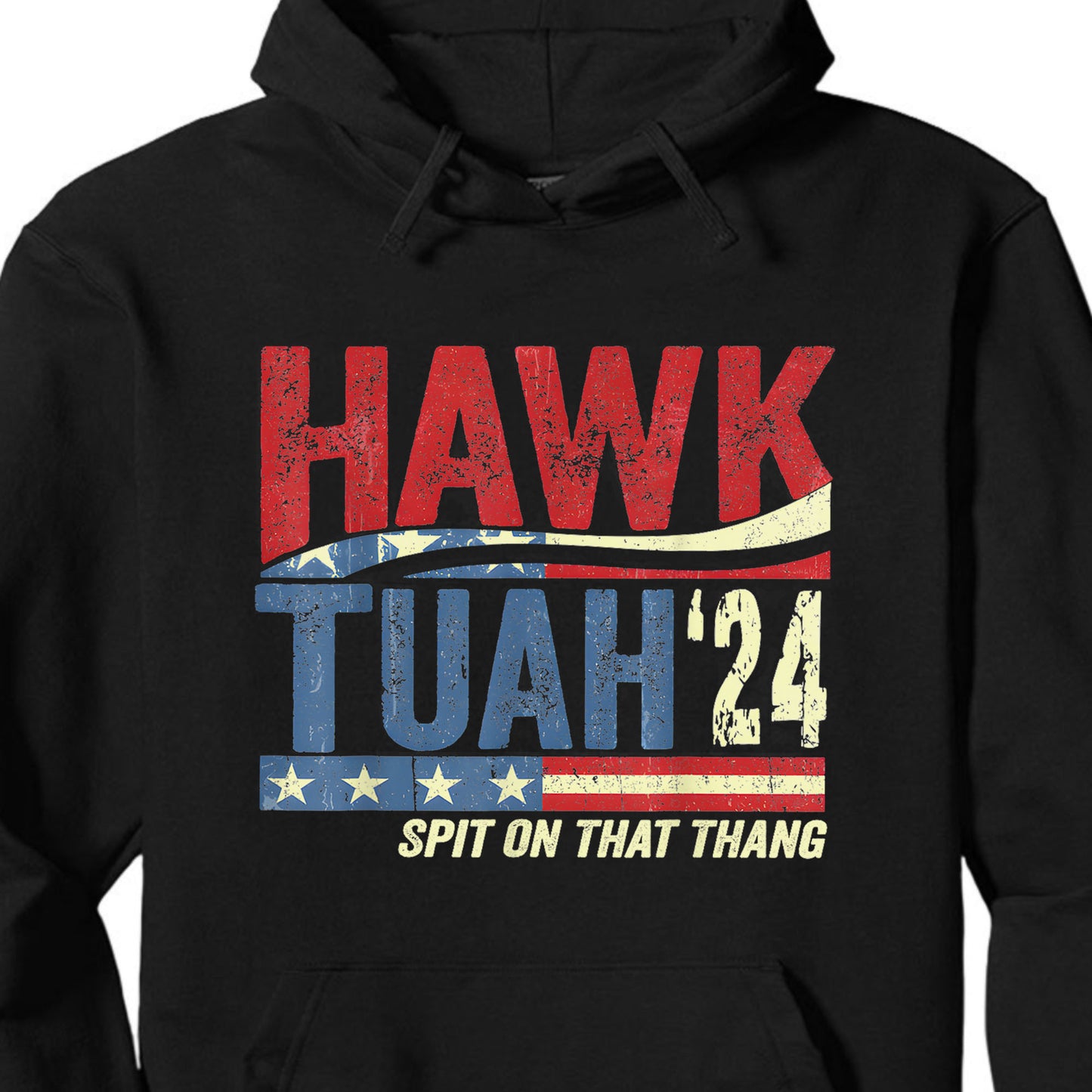 Hawk Tuah Spit On That Thang 2024 American Flag | Hawk Tuah Shirt | Election Shirt | Political Dark Tee C1081 - GOP