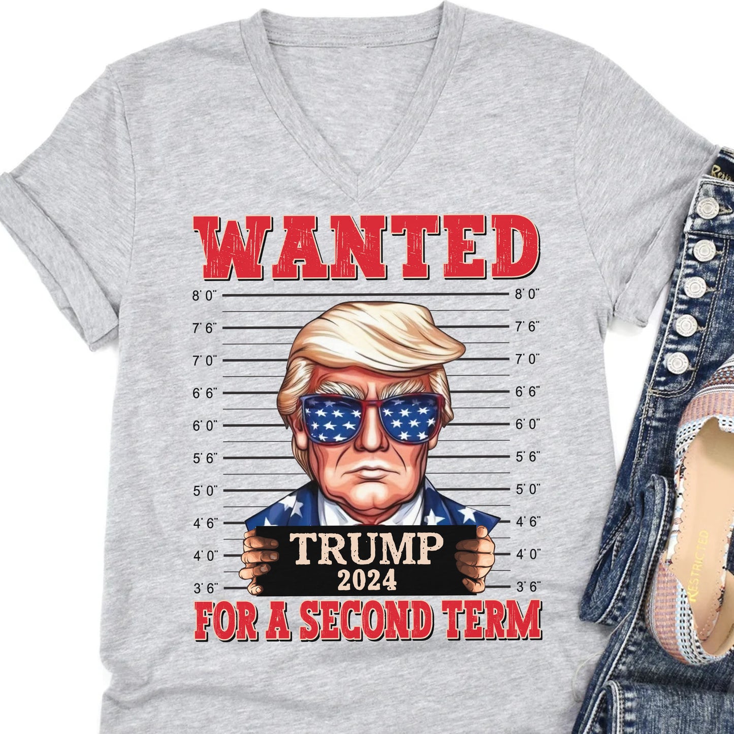 Wanted Trump For A Second Term Shirt | Trump 2024 Shirt | Trump Supporters Tee | Donald Trump Shirt Bright C1083 - GOP