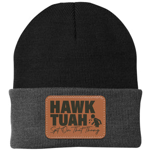 Hawk Tuah Spit On That Thang 2024 Hat | Election Hat | Political Rectangle Leather Patch Hat C1085 - GOP