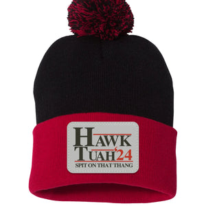 Hawk Tuah Spit On That Thang 2024 Hat | Election Hat | Political Rectangle Leather Patch Hat C1085 - GOP