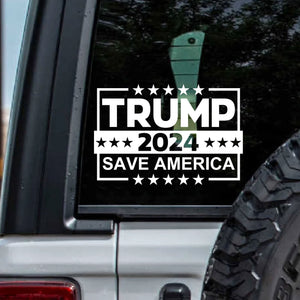 TRUMP 2024 Save America Decals | Trump Supporters Decals | Car Window Decals | Donald Trump Stickers C1102 - GOP