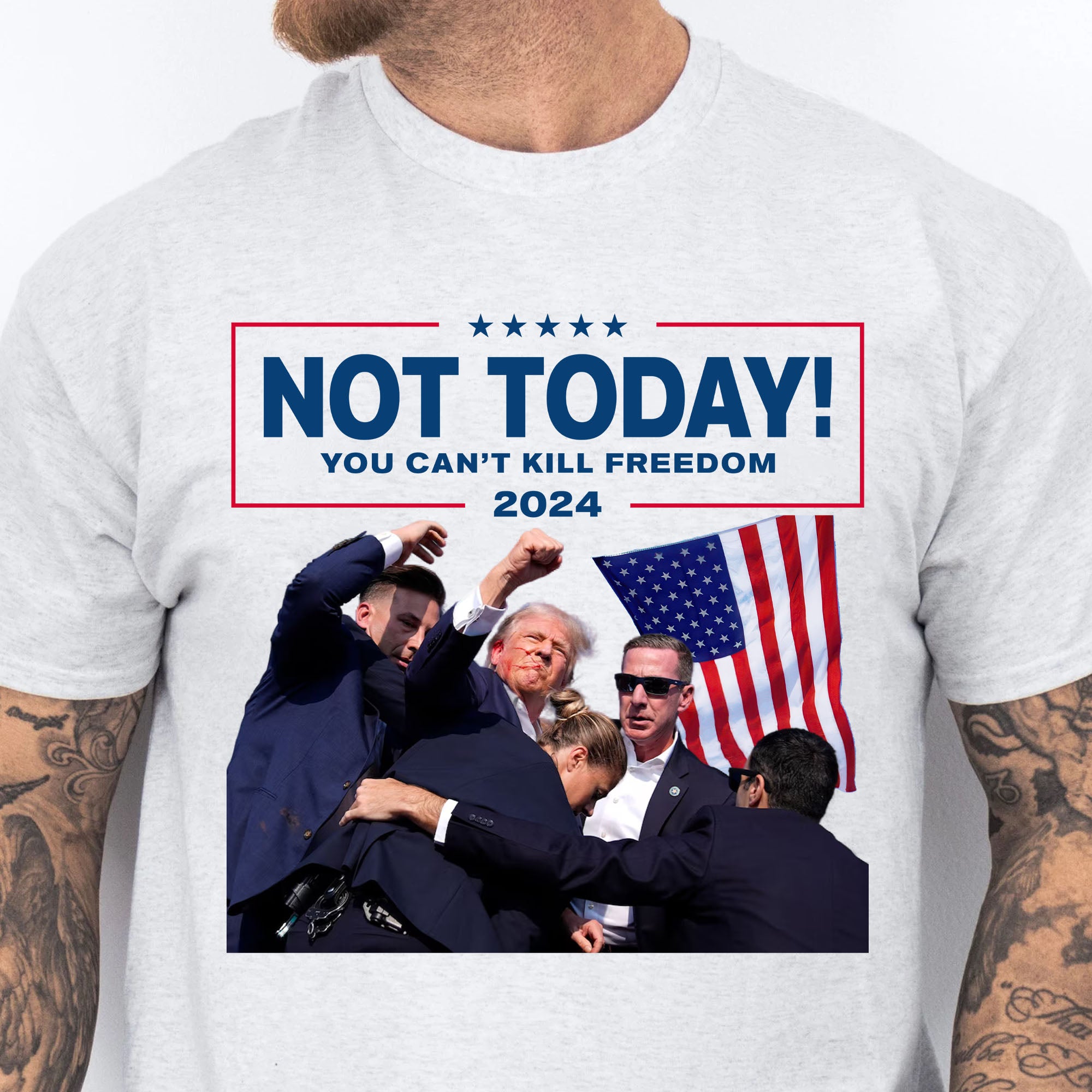 Not Today You Can't Kill Freedom | Trump Fight Shirt | Donald Trump Shirt Bright C1109 - GOP