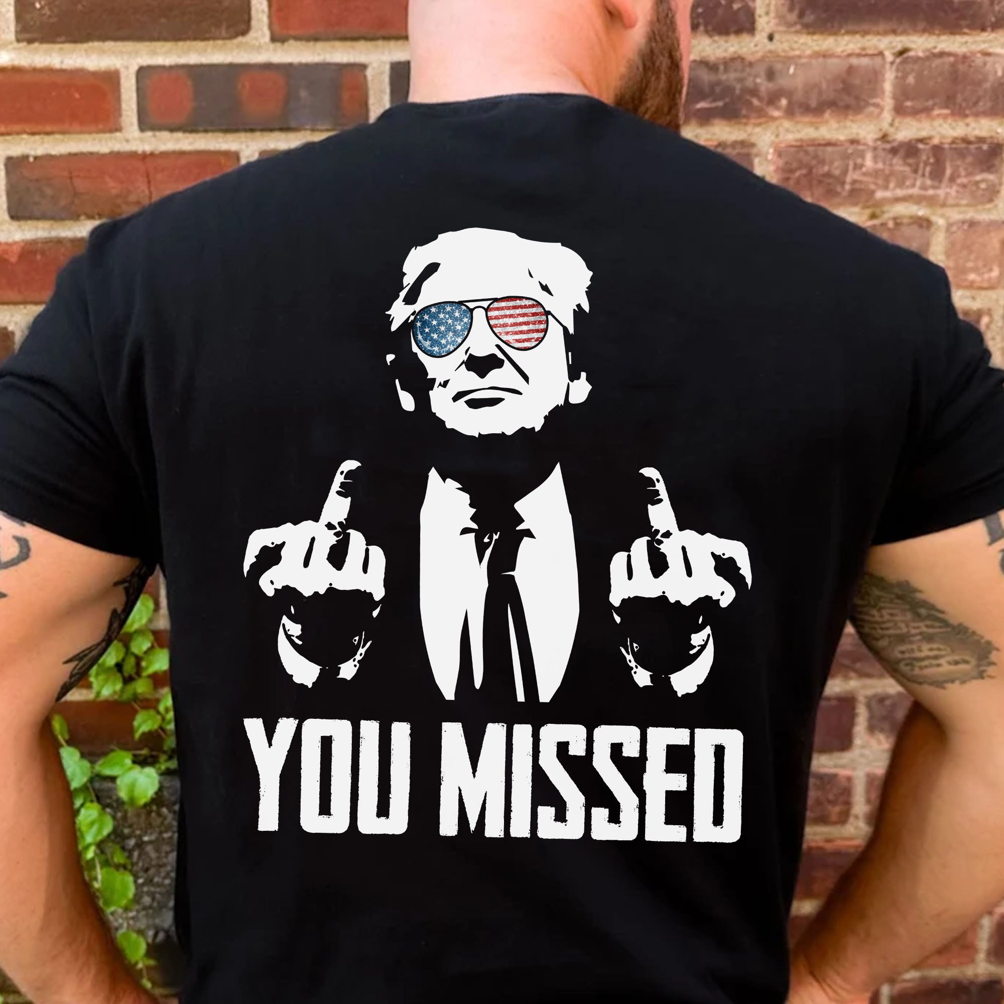 You Missed | Trump Fight 2024 Shirt Pennsylvania Rally | Backside Shirt Dark C1115 - GOP