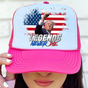 Legends Never Die | Trump Fight 2024 Cap | Trump Pennsylvania Rally | Trump Fight Trucker Cap Hat C1116 - GOP