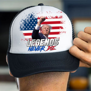 Legends Never Die | Trump Fight 2024 Cap | Trump Pennsylvania Rally | Trump Fight Trucker Cap Hat C1116 - GOP