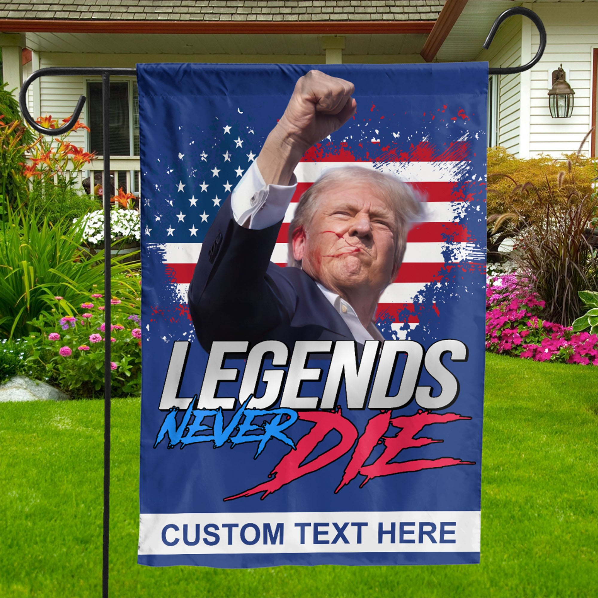 Legends Never Die | Trump Fight 2024 Flag | Trump Pennsylvania Rally | Trump Fight Garden Flag House Flag C1116 - GOP