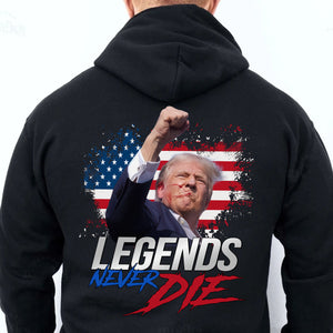 Legends Never Die | Trump Fight 2024 Shirt Pennsylvania Rally | Trump Fight Backside Shirt Dark C1116 - GOP