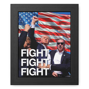 Trump Assassination Attempt | Trump Fight 2024 Picture | Trump Pennsylvania Rally | Trump Fight Picture Frame C1123 - GOP