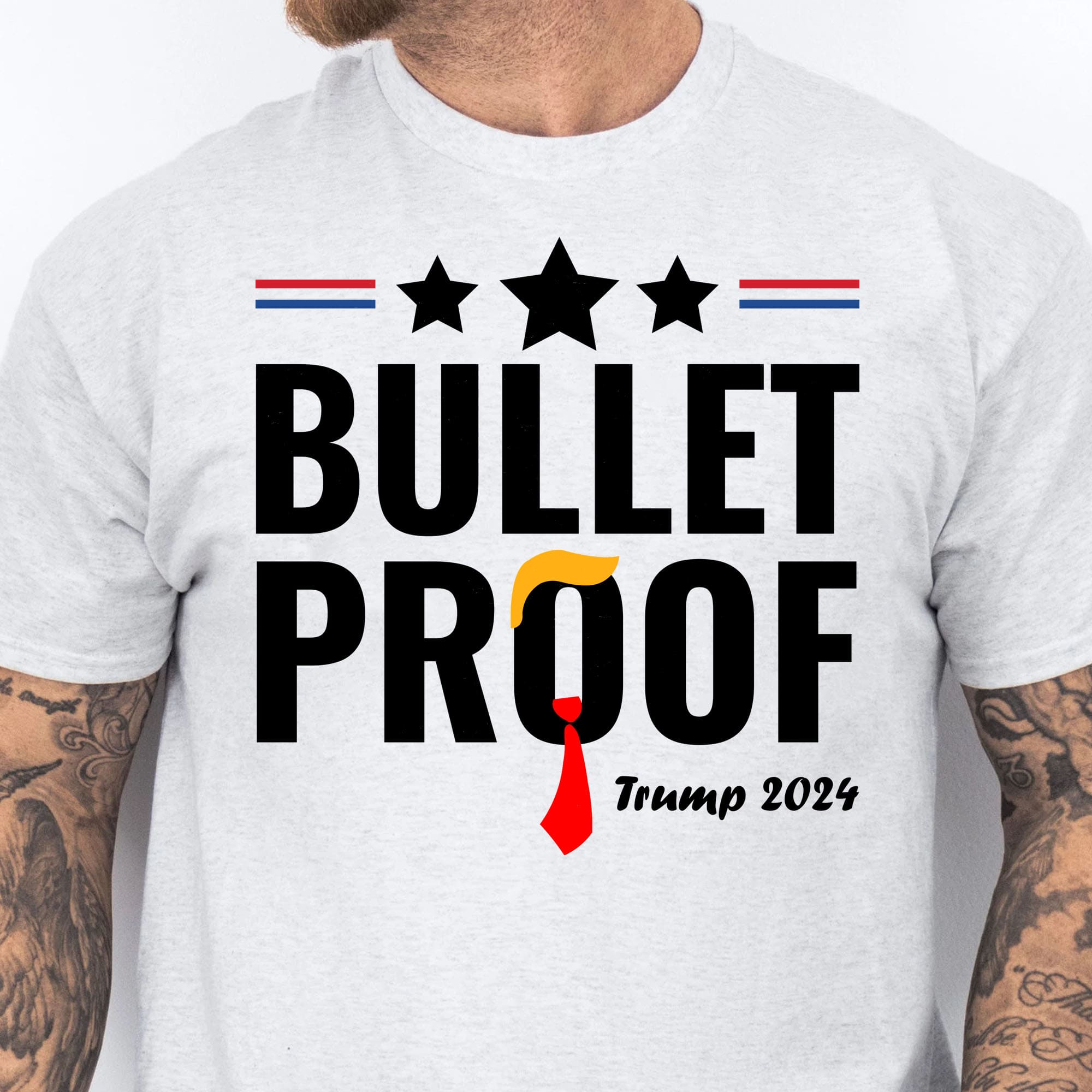 Bullet Proof | Trump Fight 2024 Shirt | Trump Supporters Shirt Bright T1127- GOP