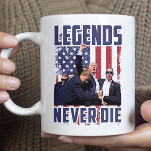 Legends Never Die | Trump Fight 2024 Mug | Trump Pennsylvania Rally | Trump Fight Mug T1129 - GOP