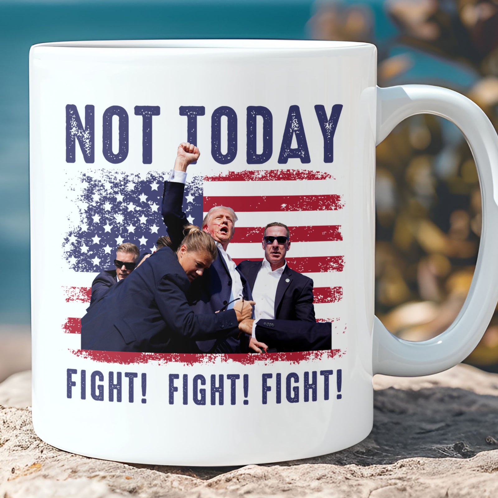 Not Today | Trump Fight 2024 Mug | Trump Pennsylvania Rally | Trump Fight Mug T1131 - GOP