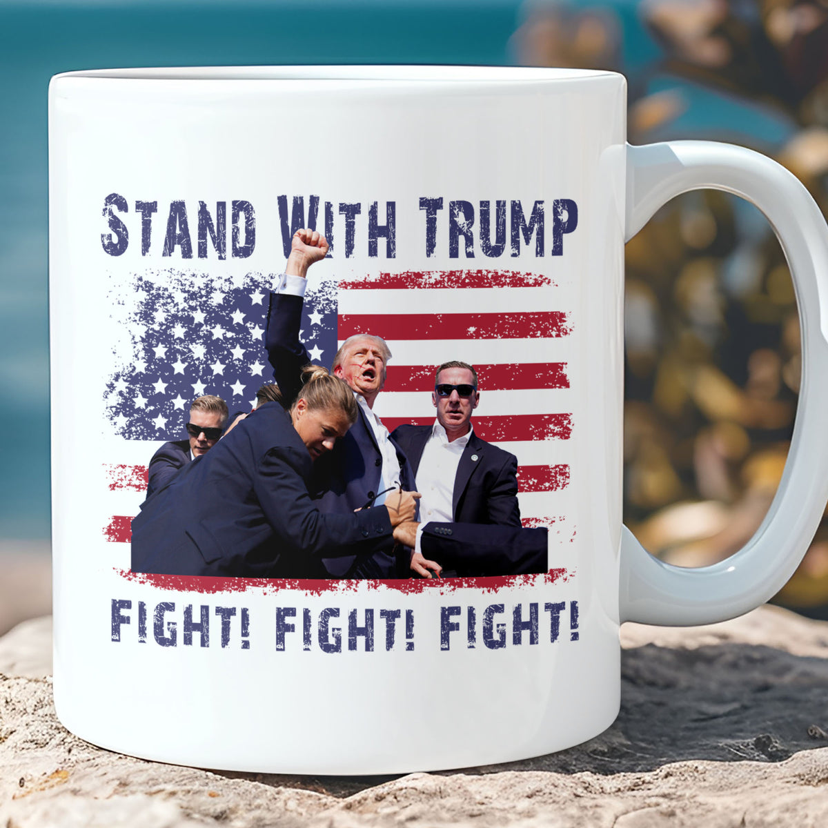 Stand With Trump | Trump Fight 2024 Mug | Trump Pennsylvania Rally | Trump Fight Mug T1132 - GOP