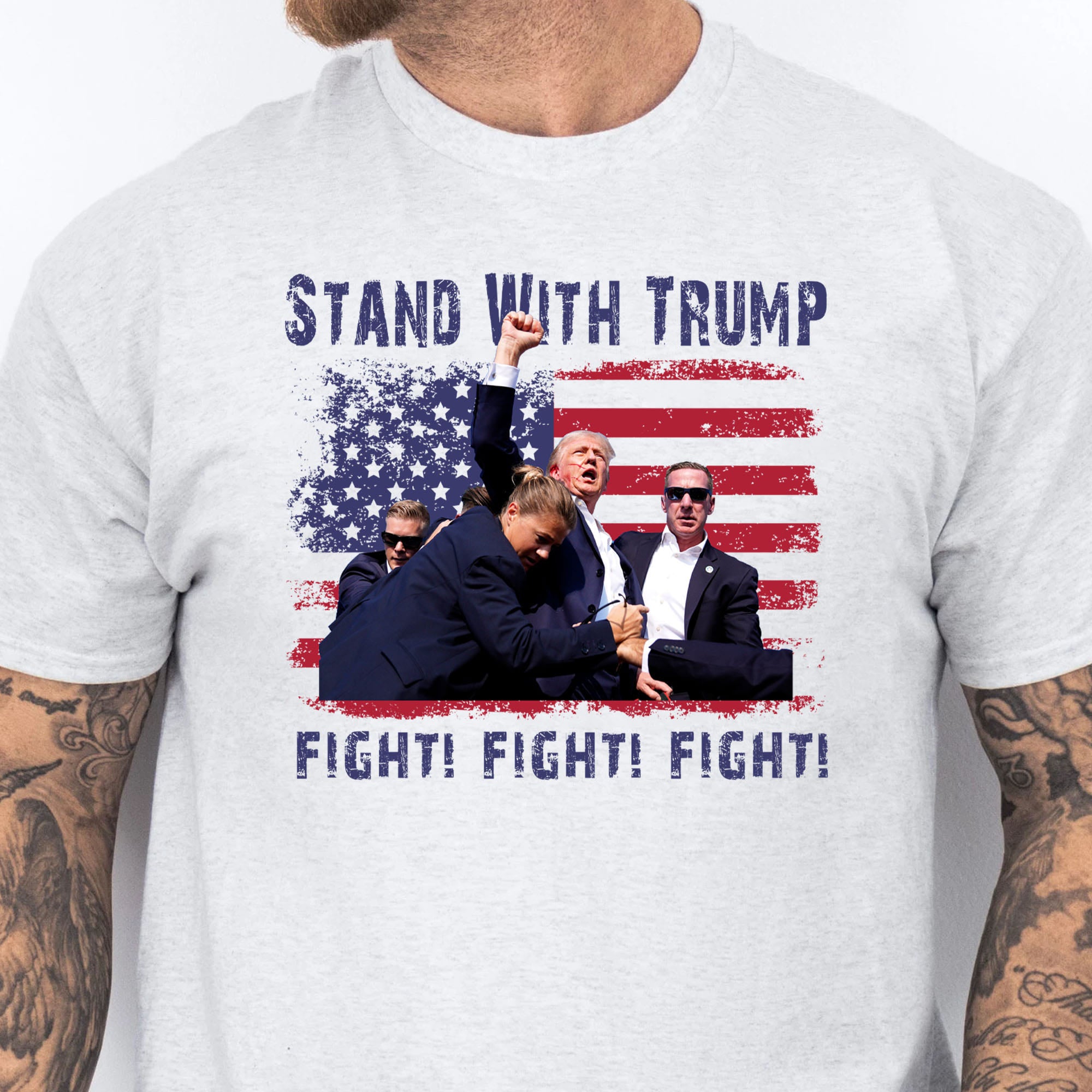 Stand With Trump | Trump Fight Shirt | Donald Trump Shirt Bright T1132 - GOP