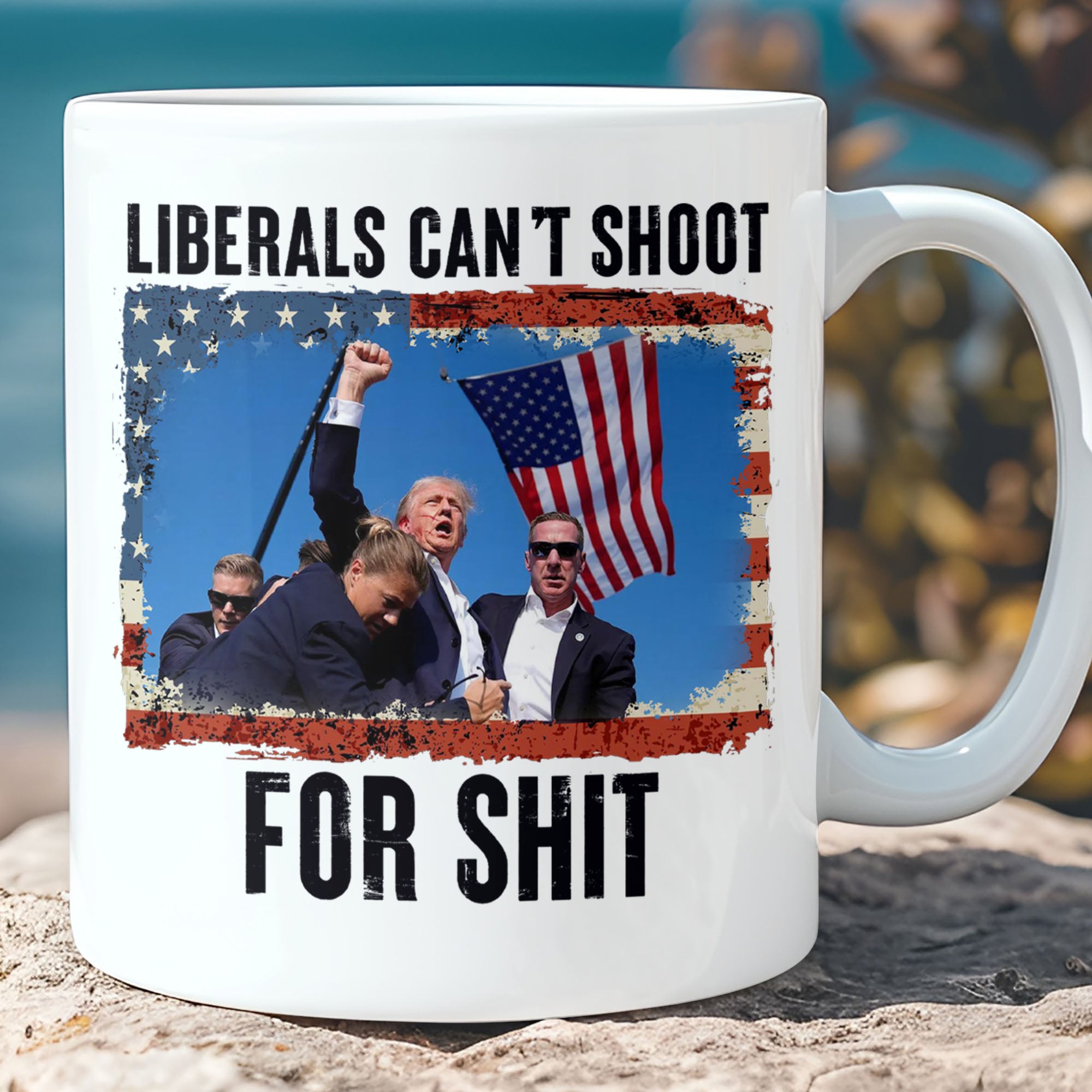 Liberals Can't Shoot | Trump Fight 2024 Mug | Trump Pennsylvania Rally | Trump Fight Mug T1134 - GOP