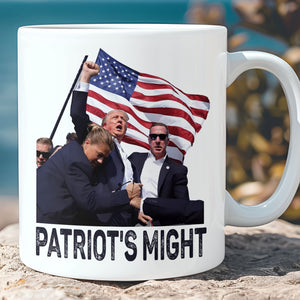 Patriot's Might | Trump Fight 2024 Mug | Trump Pennsylvania Rally | Trump Fight Mug T1140 - GOP