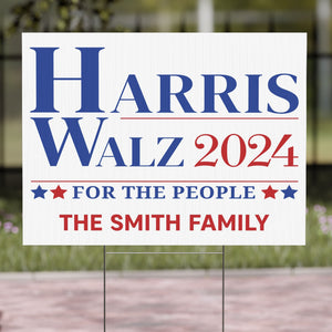 Harris Walz For The People Yard Sign | Kamala Harris 2024 Yard Sign | Democrat Yard Sign T1150 - KH2