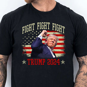 Trump Fight 2024 Shirt Pennsylvania Rally | Trump Supporters Shirt Dark T1152 - GOP