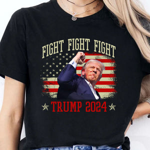 Trump Fight 2024 Shirt Pennsylvania Rally | Trump Supporters Shirt Dark T1152 - GOP