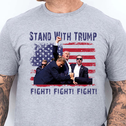 Stand With Trump | Trump Fight 2024 Shirt Pennsylvania Rally | Donald Trump Shirt Bright T1153 - GOP