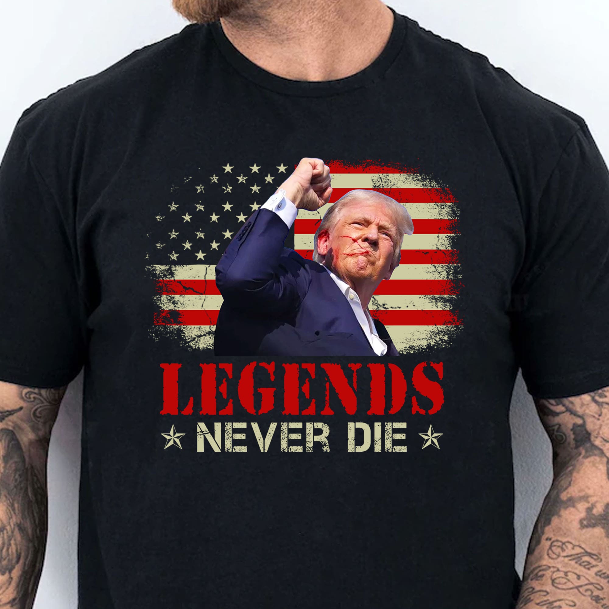 Legends Never Die | Trump Fight 2024 Shirt Pennsylvania Rally | Trump Supporters Shirt Dark T1156 - GOP