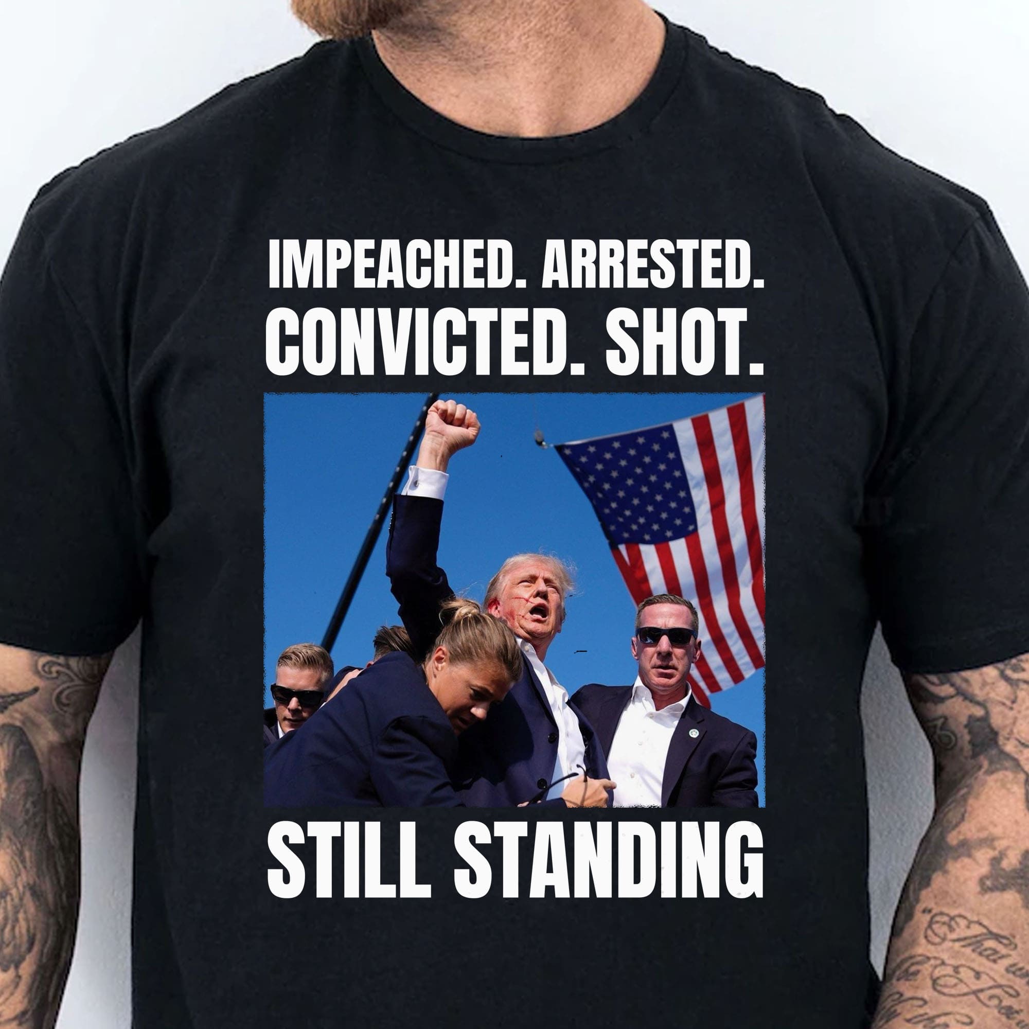 Trump Still Standing | Trump Fight 2024 Shirt Pennsylvania Rally | Donald Trump Shirt Dark T1160 - GOP