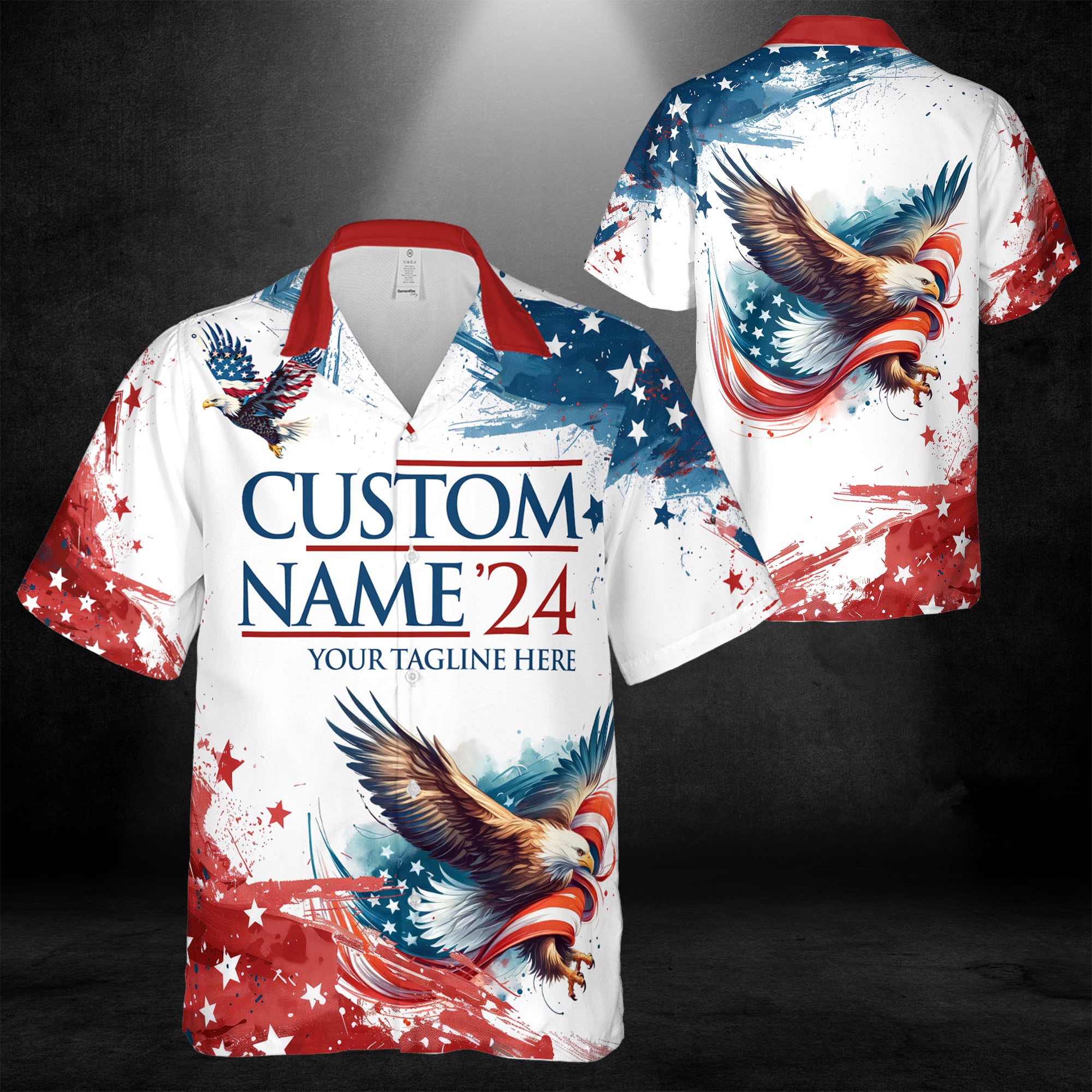 Custom Election Hawaiian Shirt | Personalized Election Hawaiian Shirt | Custom Name Unisex 3D Hawaiian Shirt C1161 - GOP