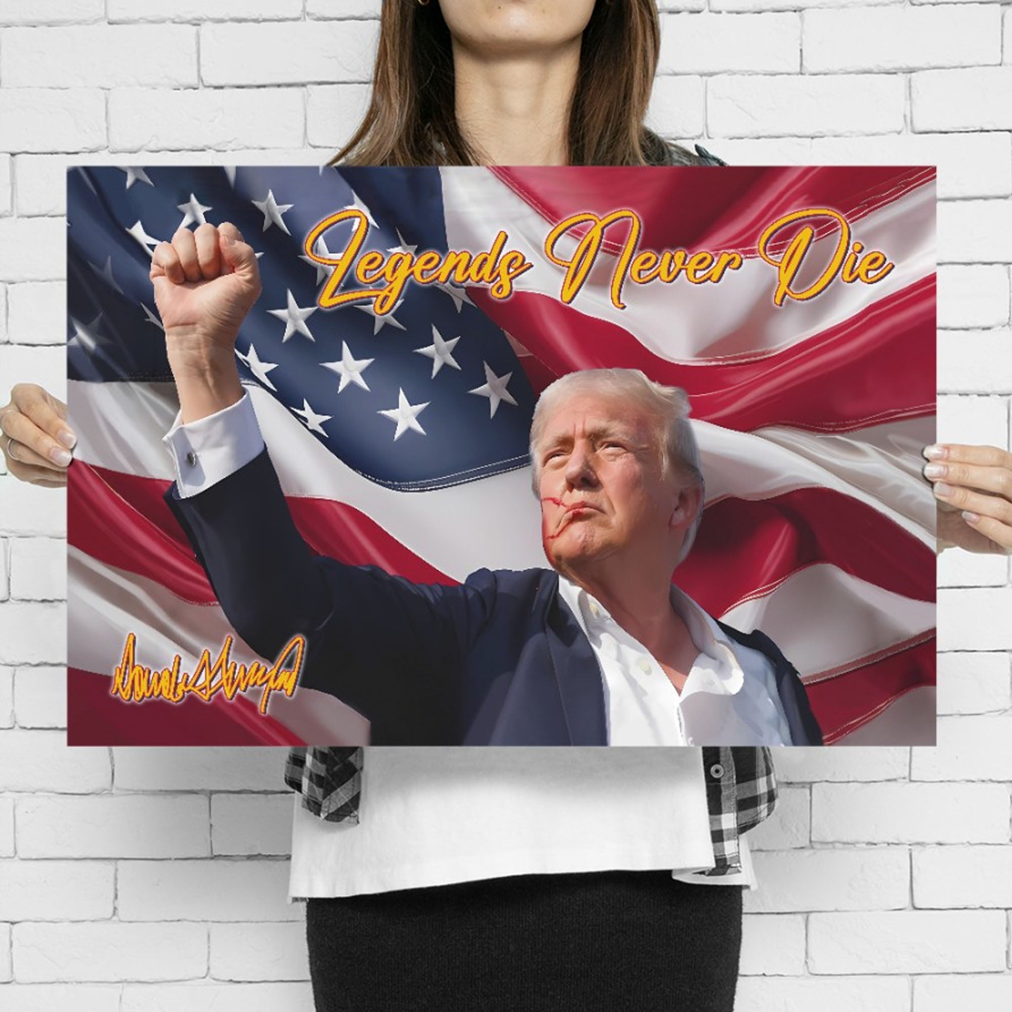 Legends Never Die, Trump Fight Picture, Trump Fight 2024 Picture