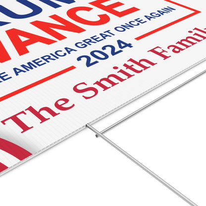 Trump Vance 2024 Yard Sign | Trump 2024 | JD Vance | Election 2024 | Trump Supporters Yard Sign C1167 - GOP