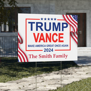 Trump Vance 2024 Yard Sign | Trump 2024 | JD Vance | Election 2024 | Trump Supporters Yard Sign C1167 - GOP