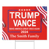 Trump Vance 2024 Yard Sign | Trump 2024 | JD Vance | Election 2024 | Trump Supporters Yard Sign C1167 - GOP