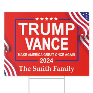 Trump Vance 2024 Yard Sign | Trump 2024 | JD Vance | Election 2024 | Trump Supporters Yard Sign C1167 - GOP