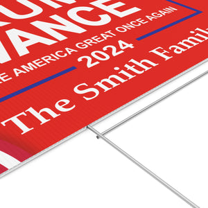 Trump Vance 2024 Yard Sign | Trump 2024 | JD Vance | Election 2024 | Trump Supporters Yard Sign C1167 - GOP