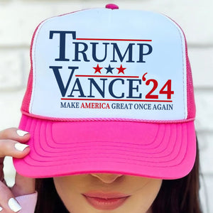 Trump Vance 2024 Cap | Trump 2024 Cap | JD Vance Cap | Election 2024 Cap | Trump Supporters Trucker Cap Hat C1170 - GOP