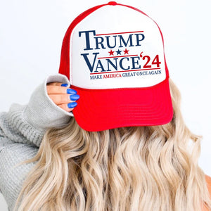 Trump Vance 2024 Cap | Trump 2024 Cap | JD Vance Cap | Election 2024 Cap | Trump Supporters Trucker Cap Hat C1170 - GOP