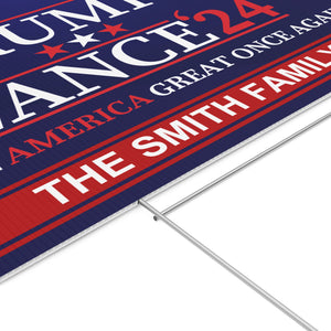 Trump Vance 2024 Yard Sign | Trump 2024 | JD Vance | Election 2024 | Trump Supporters Yard Sign H-Stake Stand Include C1170 - GOP