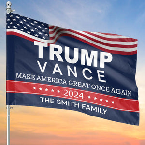 Trump Vance 2024 Make America Great Once Again Flag | Trump 2024 Flag | JD Vance Flag | Trump Supporters Garden Flag House Flag T1171 - GOP