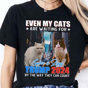 Custom Photo Even My Dogs Are Waiting For Trump 2024 | Election 2024 Shirt | Personalized with Your Own Dog Cat Pet Photo Shirt C1173 - GOP